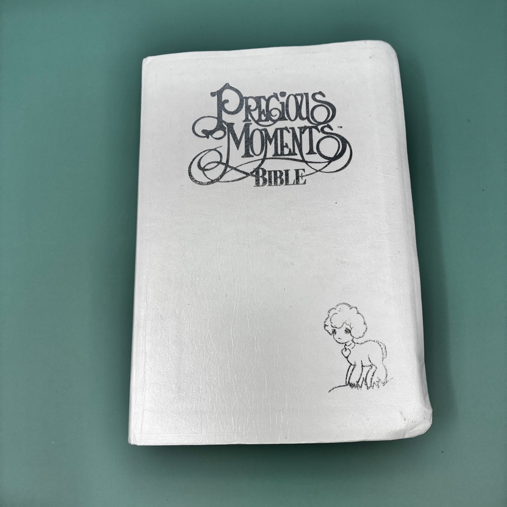 Precious Moments Small Hand Edition Holy Bible – NKJV White Leatherette – Like N